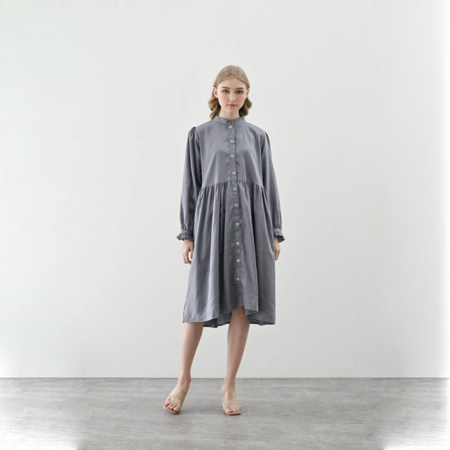 Mila Dress Blue Grey
