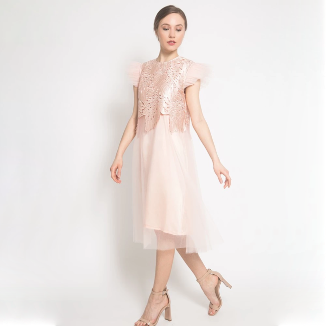 Noya Terry dress peach